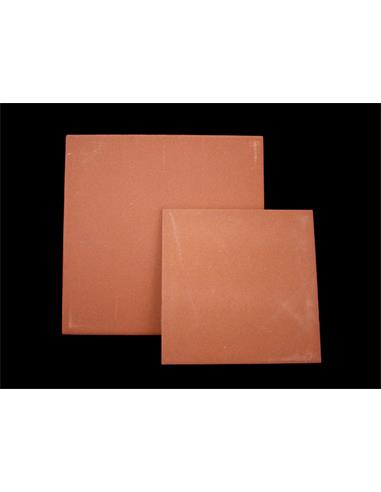 Baldosa roja cocida 15x15x0.65cm