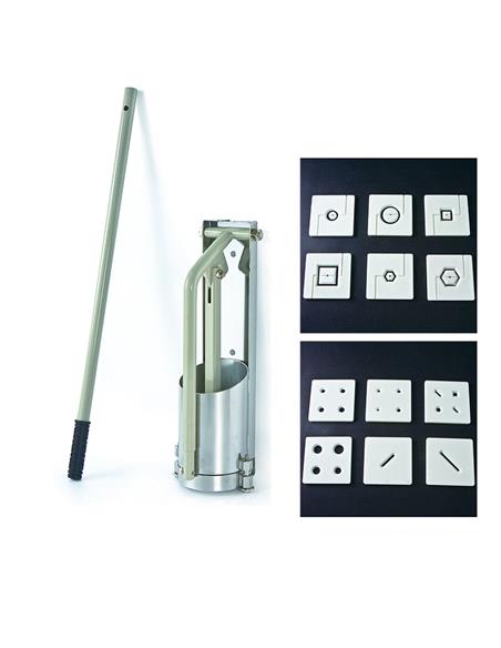 Extrusora manual de muro cilíndrica Ø130