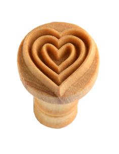 SCM-038 Stamp Triple Heart 2.5cm