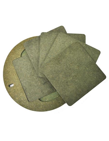 Set 5 platos madera para torno de 30cm