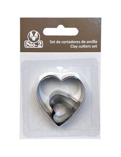 Set de cortadores SIO-2 Corazón 3 pcs