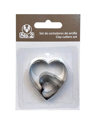 Set de cortadores SIO-2 Corazón 3 pcs