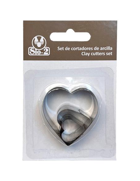 Set de cortadores SIO-2 Corazón 3 pcs